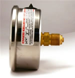 MANOMETRO A BAGNO GLICERINA 0-12 bar D.40 POSTERIORE 1/8"